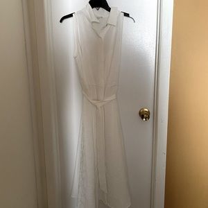 White Calvin Klein midi dress